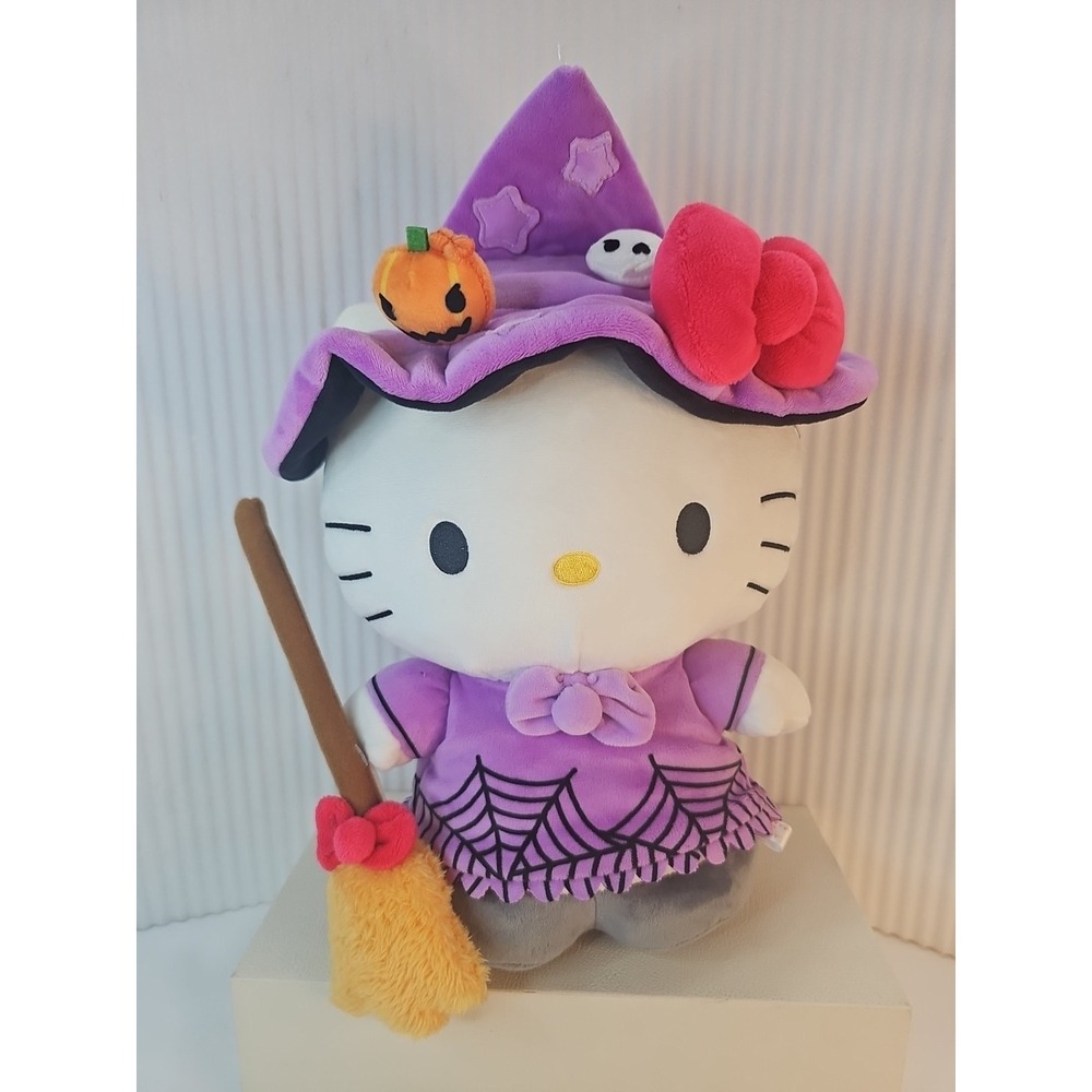 Kidrobot And  Hello Kitty Large  Halloween Purple Witch Plush